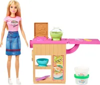 Mattel GHK43 Barbie Noodle Maker Doll (blond) and Playset