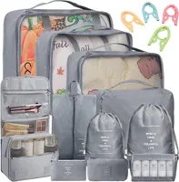 Aufbewahrungstasche Aufbewahrungstaschen Set Kofferorganizer wasserdichte 15 stück grau