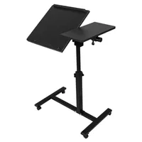 Supfine Mobiler Laptoptisch für Bett höhenverstellbar Couchtisch Sofatisch Beistelltisch Schwarz