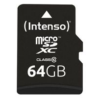 Intenso 64 GB microSDXC Karte Class 10 inkl. SD-Adapter