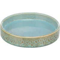 Płaska ceramiczna miska Trixie z wzorem - niebieska