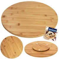 Orion Servierbrett Servierplatte Serviertablett Bambusbrett drehbar 35 cm