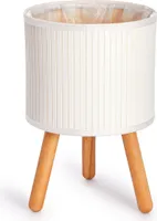 Blumentopf Übertopf Groß Blumenkübel Innen Pflanzentopf Set Korb Geflochten Holz 2pcs Set / Design 4
