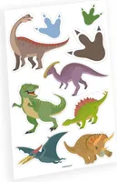 Amscan 9903984 - Klebetattoos Happy Dinosaurier, 9 Stück, Mitgebsel, Kindergeburtstag