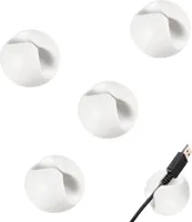 Kabel Clips, 4 Stück Kabelclips, Kabelhalter Selbstklebend, Kabel Kabelmanagement, für USB Ladekabel, Netzkabel, Büro Desk