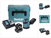 Makita DBO 180 RTJ Akku Exzenterschleifer 18 V 125 mm + 2x Akku 5,0 Ah + Ladegerät + Makpac