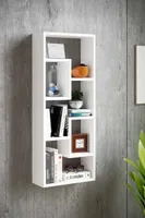 Vilota Regal wandhängend 5 Ablagen weiß.