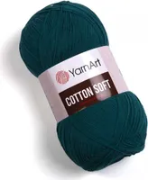 YarnArt Baumwolle Soft 63 Dunkelsmaragd – Weiches Baumwollgarn mit leichtem Glanz, ideal für Sommerprojekte, Babykleidung und Amigurumi – 100g / 600m