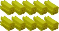 10x Mini-ISO Stecker-Gehäuse 6-Pol Gelb