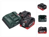 Metabo 18 V Basis Set 2x Akku 10,0 Ah LIHD + ASC 145 Ladegerät CAS System