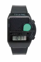 Adora ■ TALKING WATCH | Stundensignal | Alarm | Digitaluhr, schwarz
