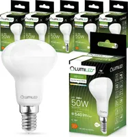 LUMILED LED žárovky E14 R50 6W žárovka nahrazuje 50W 6 kusů 540lm 4000K neutrální bílá 120° 230V světelný zdroj LED žárovka