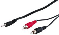 Audio kabel cinch/jack, 3 m, 2x cinch / 1x jack konektor, stereo