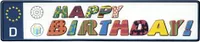 Autokennzeichen Happy Birthday