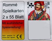 1 x Romme Karten Rommekarten Spielkarten Canasta Bridge 2 x 55 Blatt 