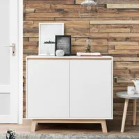 Kommode Anzo 1 weiß 100x85x40 cm Sideboard Schrank Wohnzimmerschrank
