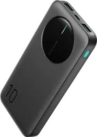 PowerBank 10000 mAh 2x USB Akku Power Zusatz Batterie Typ C Charger Ladegerät in Schwarz