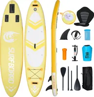 Puluomis Stand Up Paddle Boards 335, SUP Board mit Sitz Set, Paddling Paddelboard Set Surfbrett Aufblasbar, Pumpe Tragetasche und Zubehör, Gelb