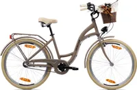 Goetze Style 26 Zoll ALU Citybike, 3-Gang Shimano, Tiefeinstieg mit Rücktrittbremse, Damenfahrrad mit Korb