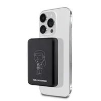 Karl Lagerfeld Ikonik Magsafe 5W 3000Mah Induktive Powerbank - Schwarz