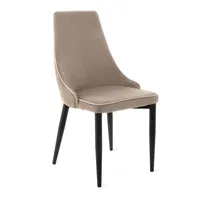 Krzesło Krzesło do salonu Krzesło do kuchni Krzesło do jadalni Fotel LOUIS RIBBON Krzesło welurowe beżowe 44x59x88 HOMLA