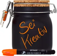Spardose Geld Geschenk Ideen Neon Beschriftung orange Größe M 0.75 Liter