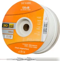 Koax Sat Kabel Lokmann 1951 135dB CCS 100m (5-fach, HQ, 7mm, 3D, UHD 4K & 8K, weiß)