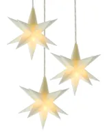Marelida LED Lichterkette 3D Sterne - 5 warmweiß LED - L: 1,6m - Timer -  Batterie - für Außen - weiß ab 22,41 €