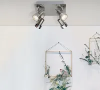 BRILLIANT LED Deckenspot Kassandra | zeitlose Deckenleuchte | Metall | eisen/chrom| Köpfe schwenkbar | 4x GU10 max 7 W