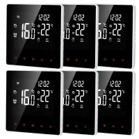 6X Digital Thermostat Raumthermostat elektrische Fussbodenheizung Smart LCD Display Touchscreen Woche Programmierbare Elektrische Fussbodenheizung Thermostat fuer Home School Office Hotel 16A