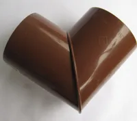 INEFA Regenrohrbogen 45 Grad für Fallrohr, PVC DN50 / 50mm Dunkelbraun Verbindungsstück Dachrinnenzubehör, einfache Steckmontage,  Germany