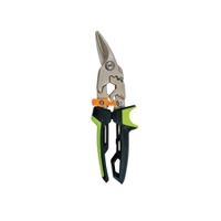 Fiskars Blechschere, Rechter Schnitt, Bis zu 40% mehr Kraft, Länge 24,7 cm, Wärmebehandelter Stahl/Kunststoff, Schwarz/Grün/Orange, PowerGear, 1027208