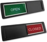 Posuvná cedule CombiCraft s "Open-Closed" v černé barvě 178 x 50 mm - za 1 kus