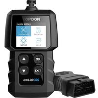 TOPDON AL300 OBD2 Diagnosegerät Auto Universal Fahrzeug Fehlercodeleser mit vollen OBD2-Funktionen, Lesen und Löschen von Codes zum Ausschalten der Motorkontrollleuchte