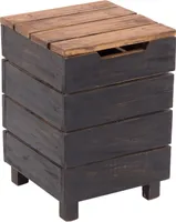 HOCKER "STORAGE 50" | 50x35cm (HxB), Altholz | Wäschebox  | Farbe: 04 schwarz-natur