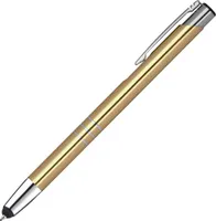 Touchpen Kugelschreiber aus Metall / Farbe: gold