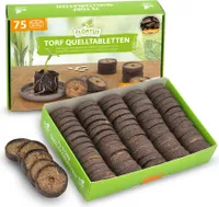 36 mm Torf Quelltabletten | Torf Quelltabletten von FLORTUS, Menge (Stück):75 Stück