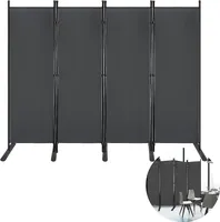 Raumteiler 225 x 180cm Paravent Outdoor Raumteiler Trennwand Sichtschutzwand mit Kabelbinder und Nägel Stellwand Sichtschutz Balkon Außen, Anthrazit CEEDIR