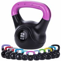 Kettlebell Kugelhantel - Workout Gewicht-Hantel für Kraft-Training - Profi Fitness Schwunghantel aus Kunststoff 2 kg