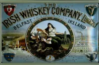 Blechschild Irish Whiskey Company Belfast Ireland