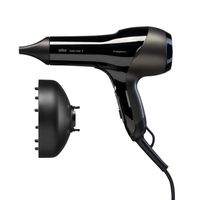 Braun Satin Hair 7 SensoDryer Haartrockner, professioneller Föhn mit Thermosensor, IonTec und Diffusor, HD785, schwarz