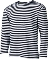 MFH Russ. Marine Shirt weiß-blau langarm Winter Gr.L