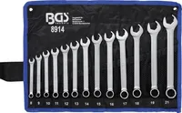 BGS Maul-Ringschlüssel-Satz Maulseite mit Ratschenfunktion SW 8 - 21 mm 13tlg. - 8914