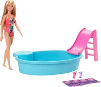 Mattel GHL91 Bazén a bábika Barbie (blondínka)