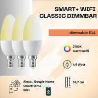 Ledvance Smart+WiFi LED Leuchtmittel Kerze B40 3er Pack Kerze E14 Smart
