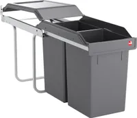 Hailo Tandem odpadkový koš 3650101 – dvoukomorový systém třídění odpadu pro spodní skříňku 30 cm