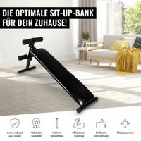 soges Verstellbare Rückenbrett-Bank Trainingsbank Sit Up Krafttraining Board Crunch-Bank für Zuhause Gym Workout 