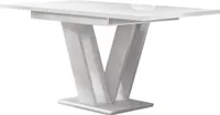MIRJAN24 Esstisch Masiv, Design Tisch, Stilvoll Ausziehbar Esszimmertisch, Esszimmer (Farbe: Weiß Hochglanz)
