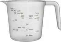 Orion Messbecher Küche Messkanne mit Skalierung Transparent 0,25 L