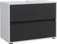 Vicco Szafka na wannę Maltin, 80.2 x 58.2 cm z dwiema dużymi szufladami, Biały/antracyt/Biały